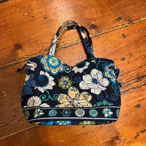 Vera Bradley Mod Floral Blue Purse Retired